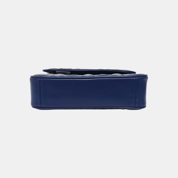Quilted Calfskin Shoulder Bag Blue