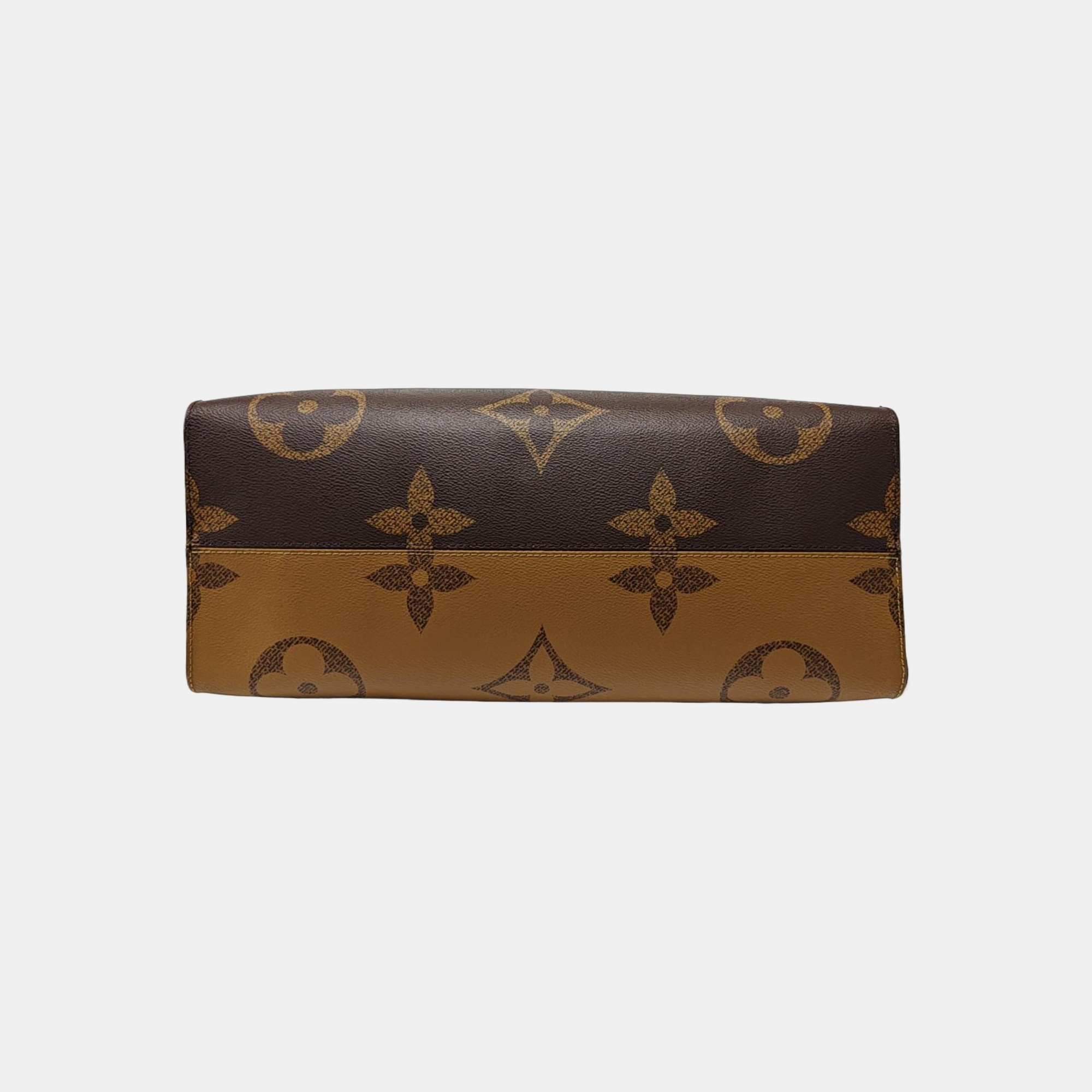 Authenticated pre-owned  ONTHEGO Monogram Coated Canvas Brown - Tote Bag at Looply