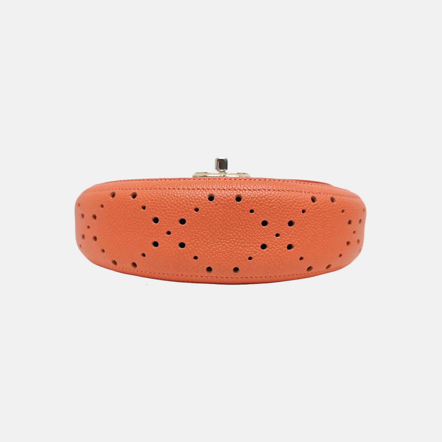 SADDLE Quilted Grained Calfskin Orange