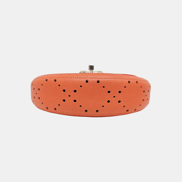 SADDLE Quilted Grained Calfskin Orange