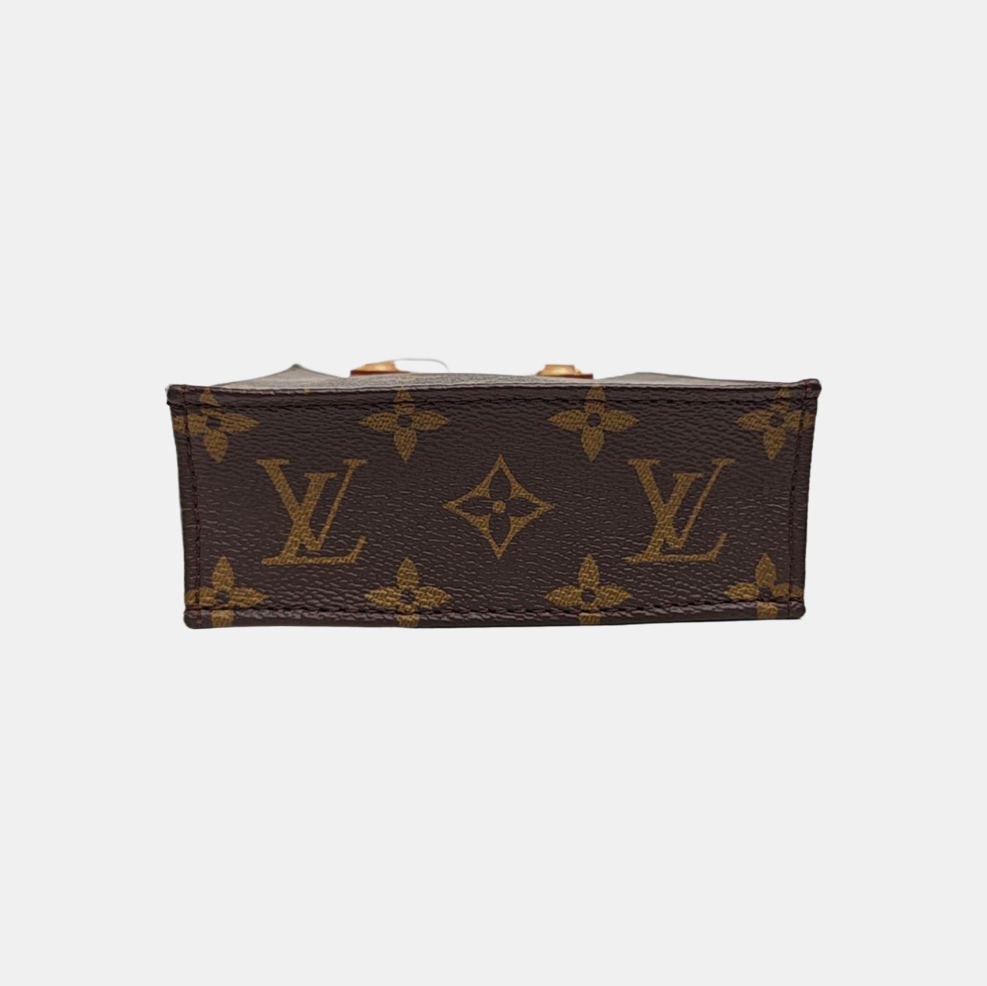 SAC PLAT Mini Monogram Coated Canvas Brown