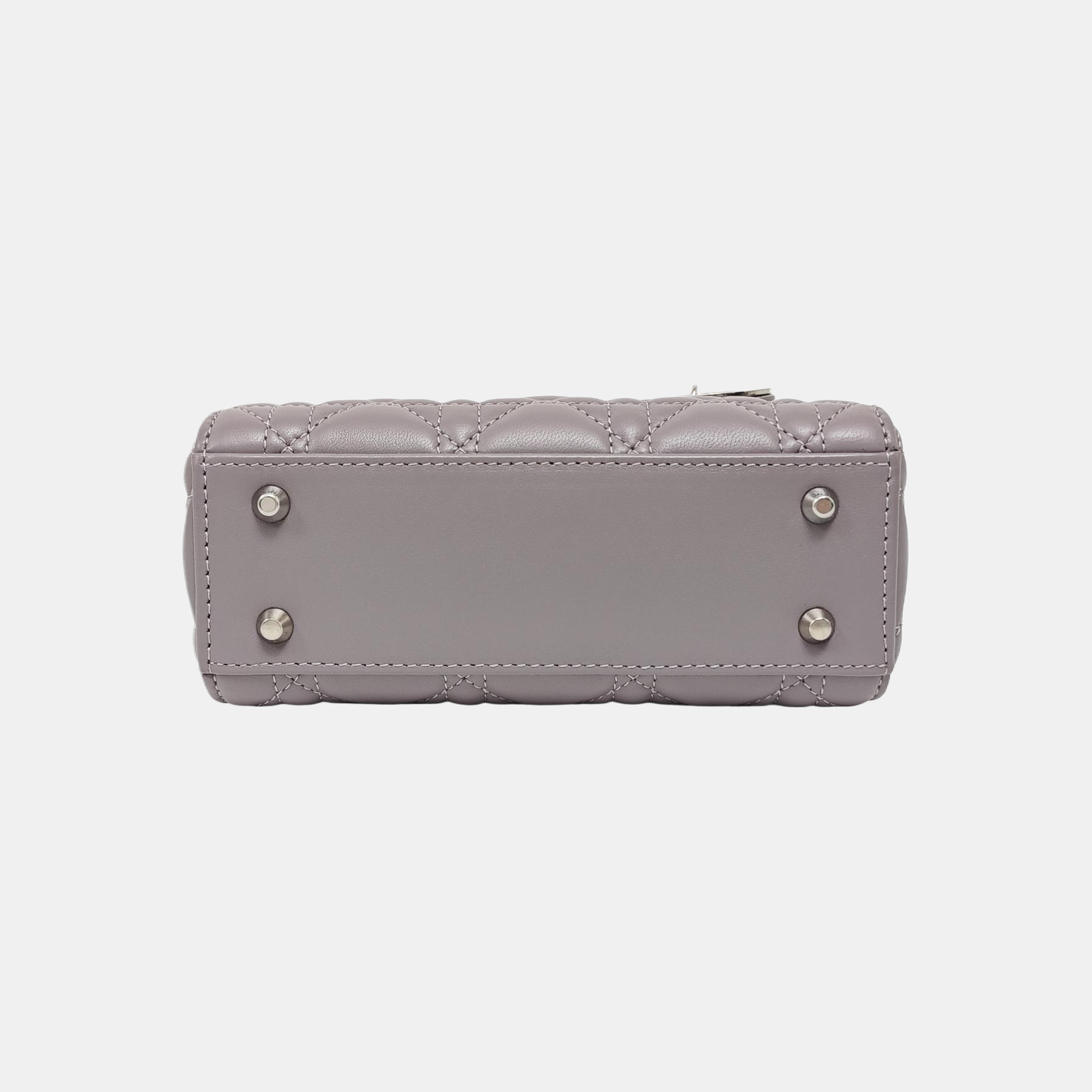 Lady Dior Mini Lambskin Gray