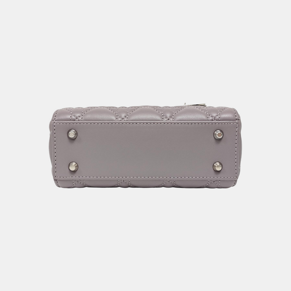 Lady Dior Mini Lambskin Gray