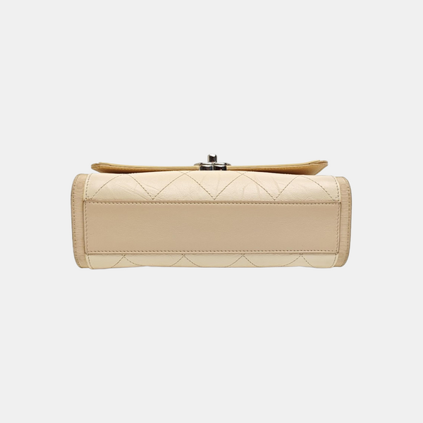 Quilted Calfskin Shoulder Bag Beige