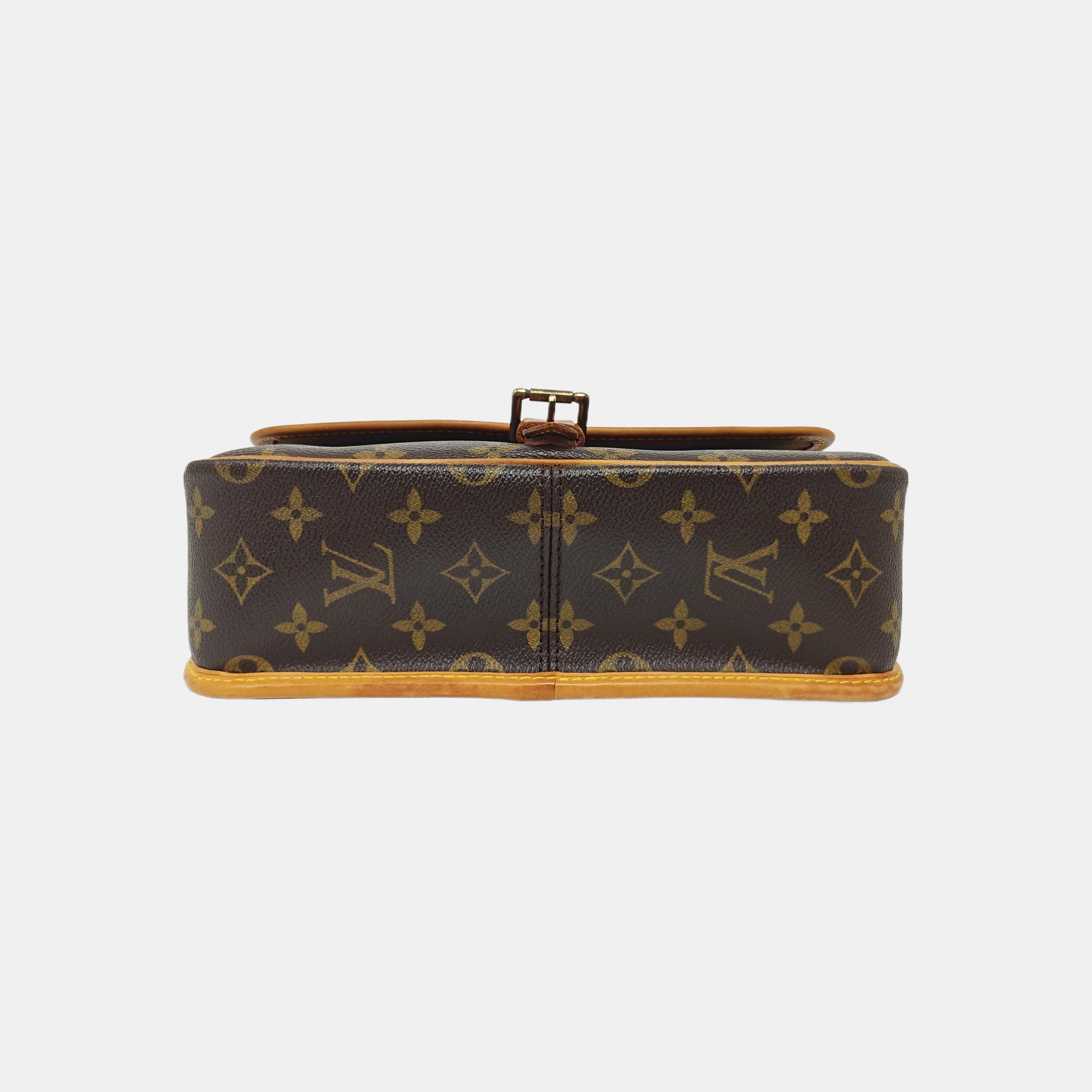 SOLOGNE PM Monogram Coated Canvas Brown