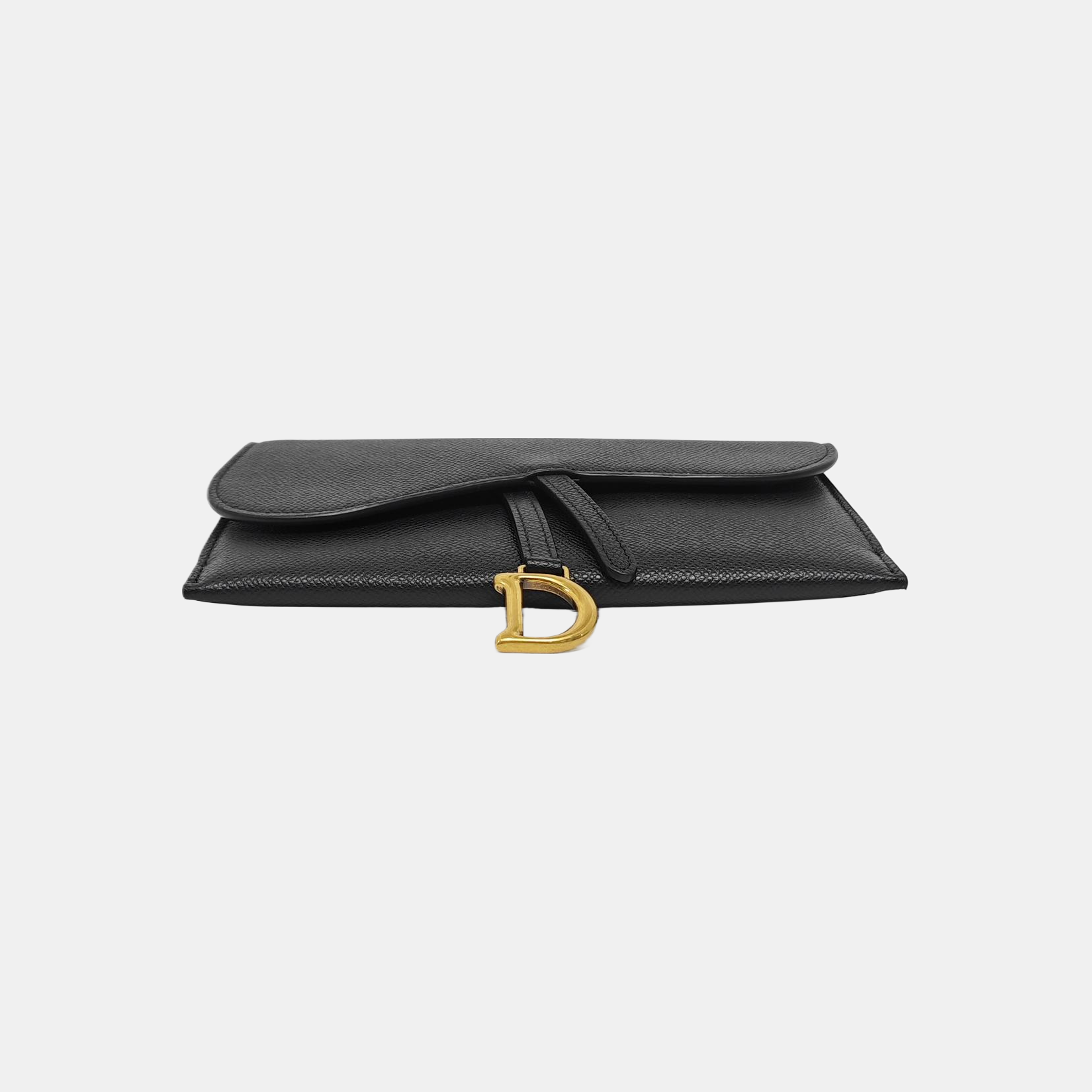 Authenticated pre-owned  Saddle Calfskin Black - Crossbody Bag at Looply