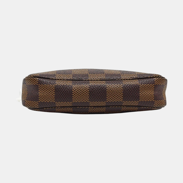 Authenticated pre-owned  ACCESSOIRES Mini Damier Ebene Coated Canvas Brown - Top Handle Bag at Looply