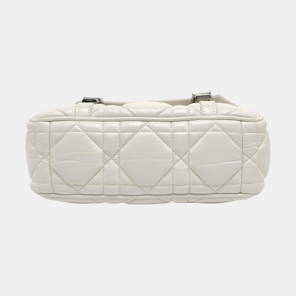Authenticated pre-owned  Diorcamp Small Cannage Calfskin White - Shoulder Bag at Looply