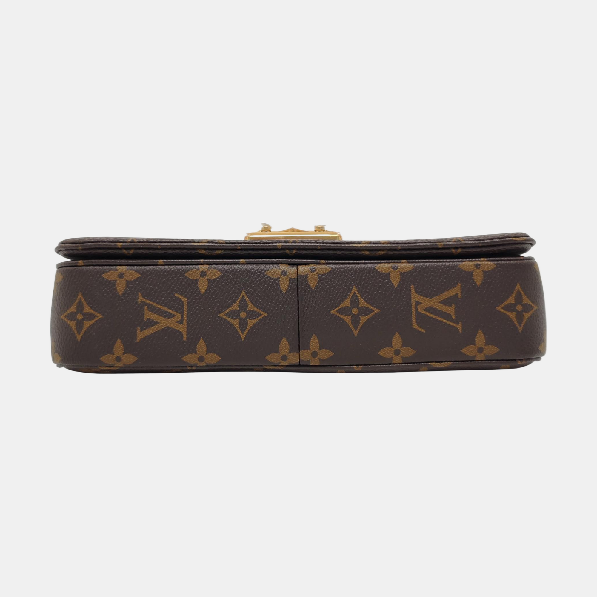 MARCEAU Monogram Coated Canvas Brown