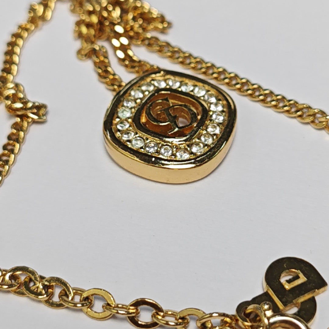 Petit CD Metal Gold Necklace