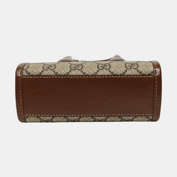 Retro Mini Monogram Coated Canvas Beige