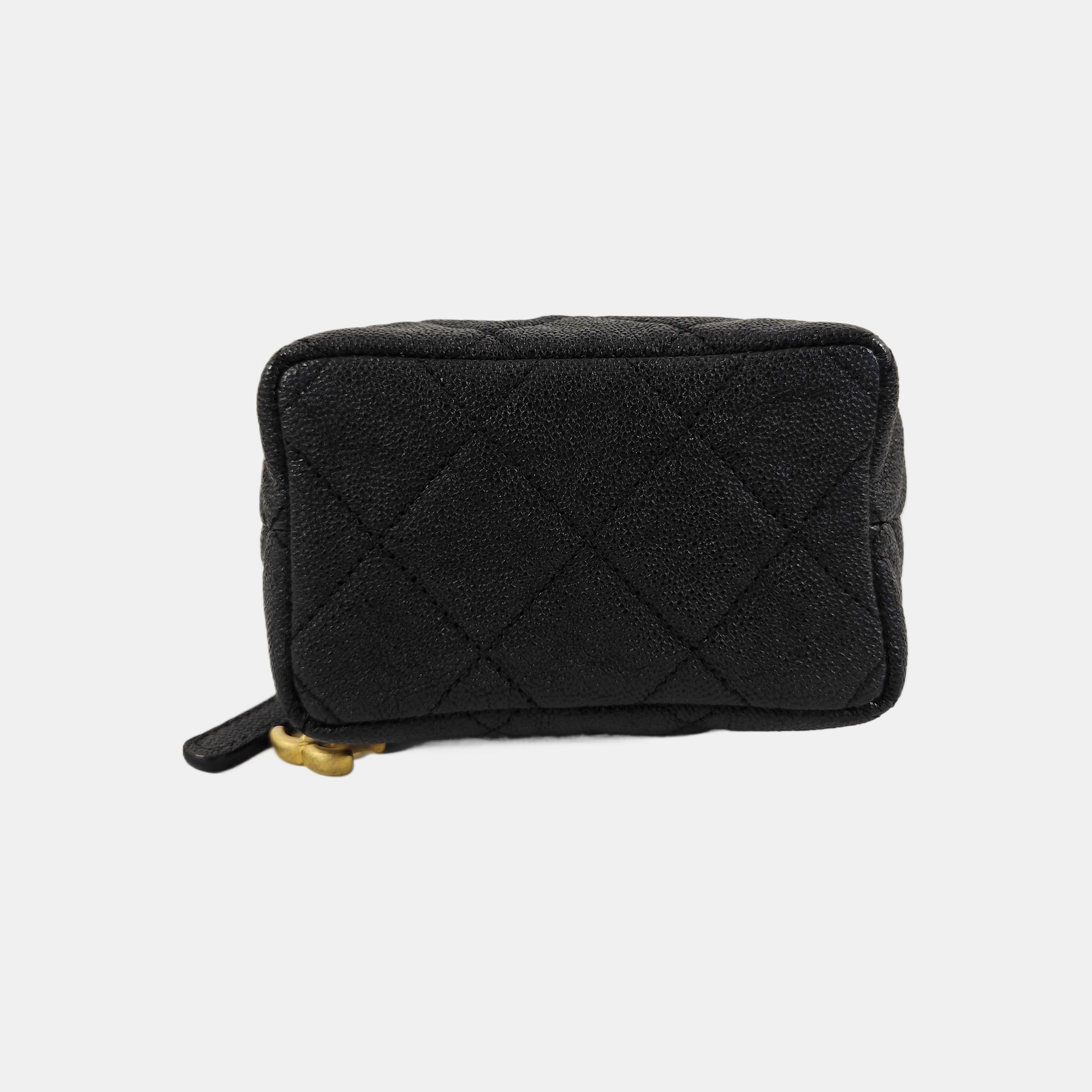 Quilted Grained Calfskin Black
