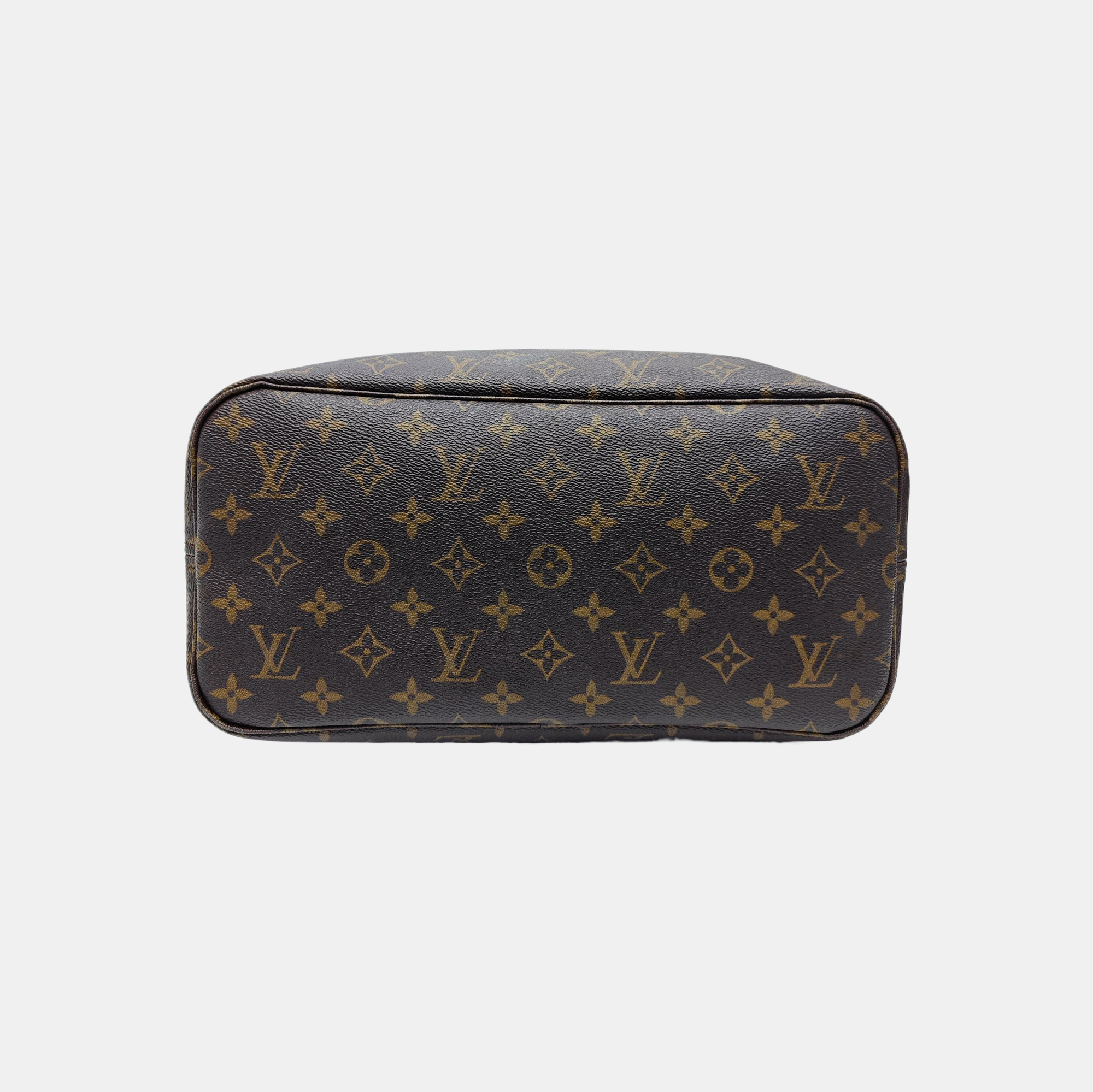 NEVERFULL MM Monogram Coated Canvas Brown