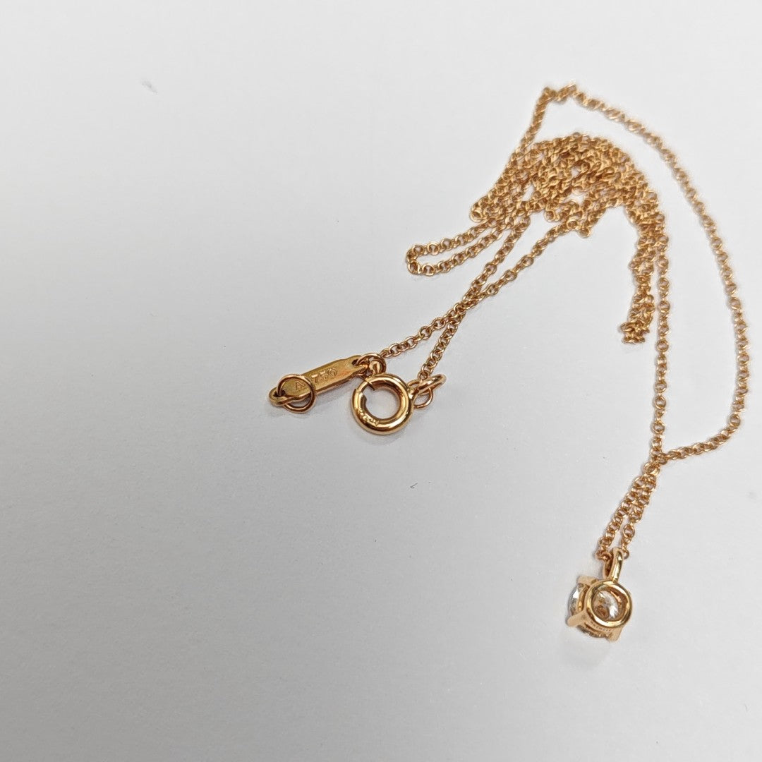 Tiffany Solitaire 18k Rose Gold Necklace