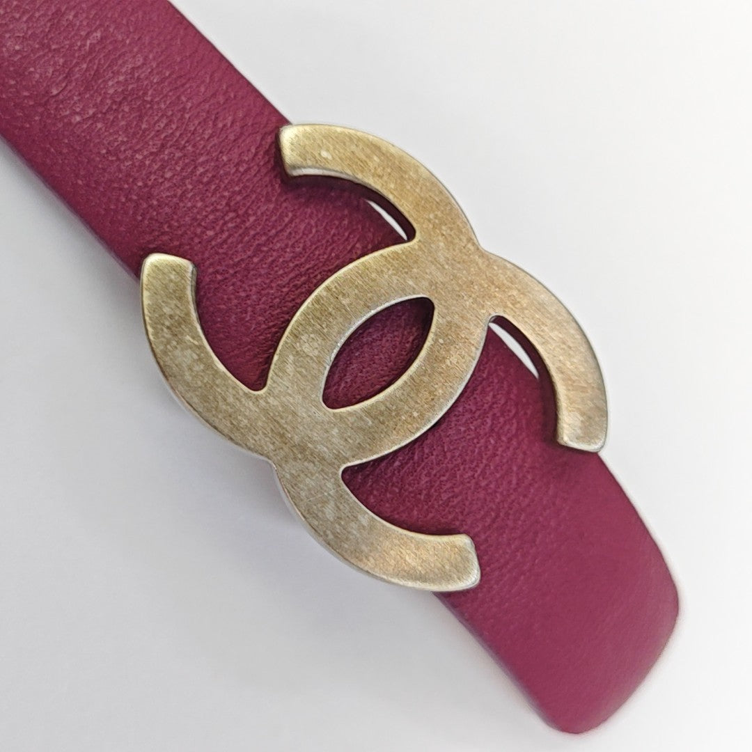 Leather Belt Purple