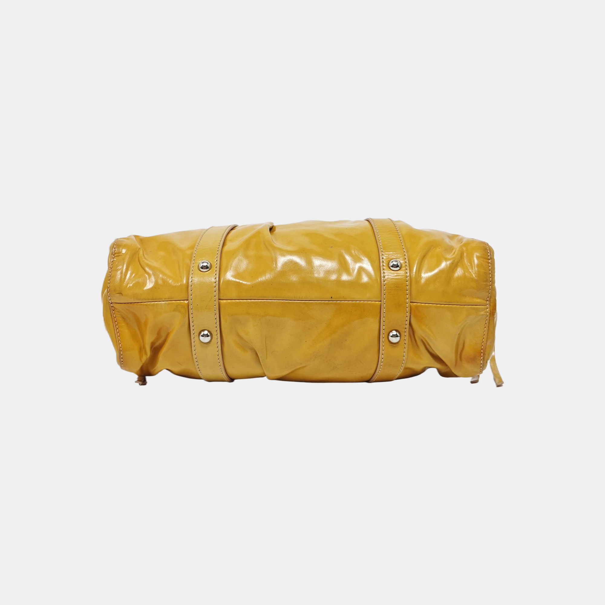 Calfskin Top Handle Bag Yellow