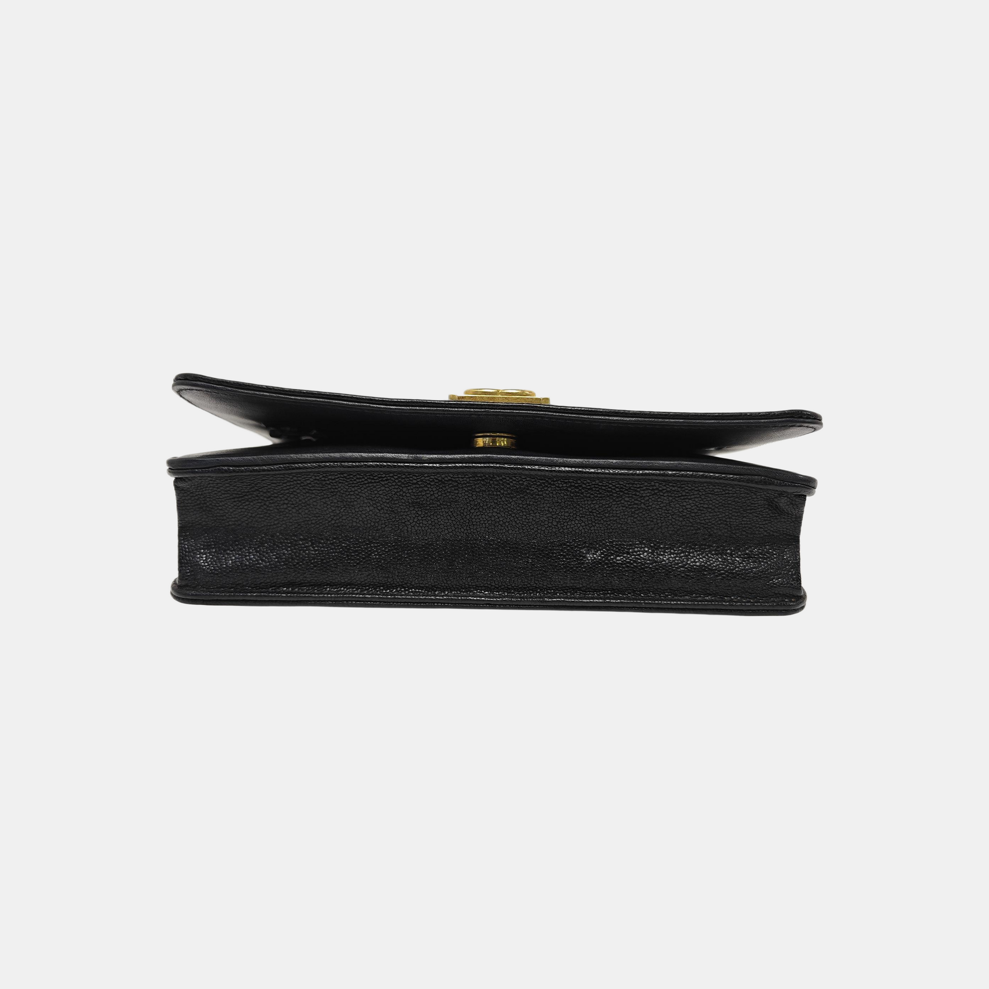 BOY CHANEL Mini Quilted Grained Calfskin Black