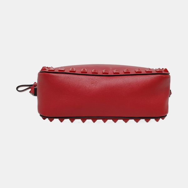 Leather Shoulder Bag Red