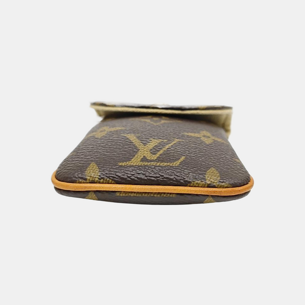 Monogram Coated Canvas Key Pouch MM Brown