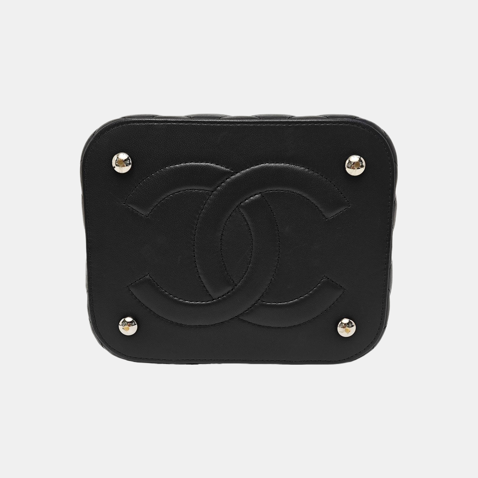 VANITY CASE Small Quilted Lambskin Black