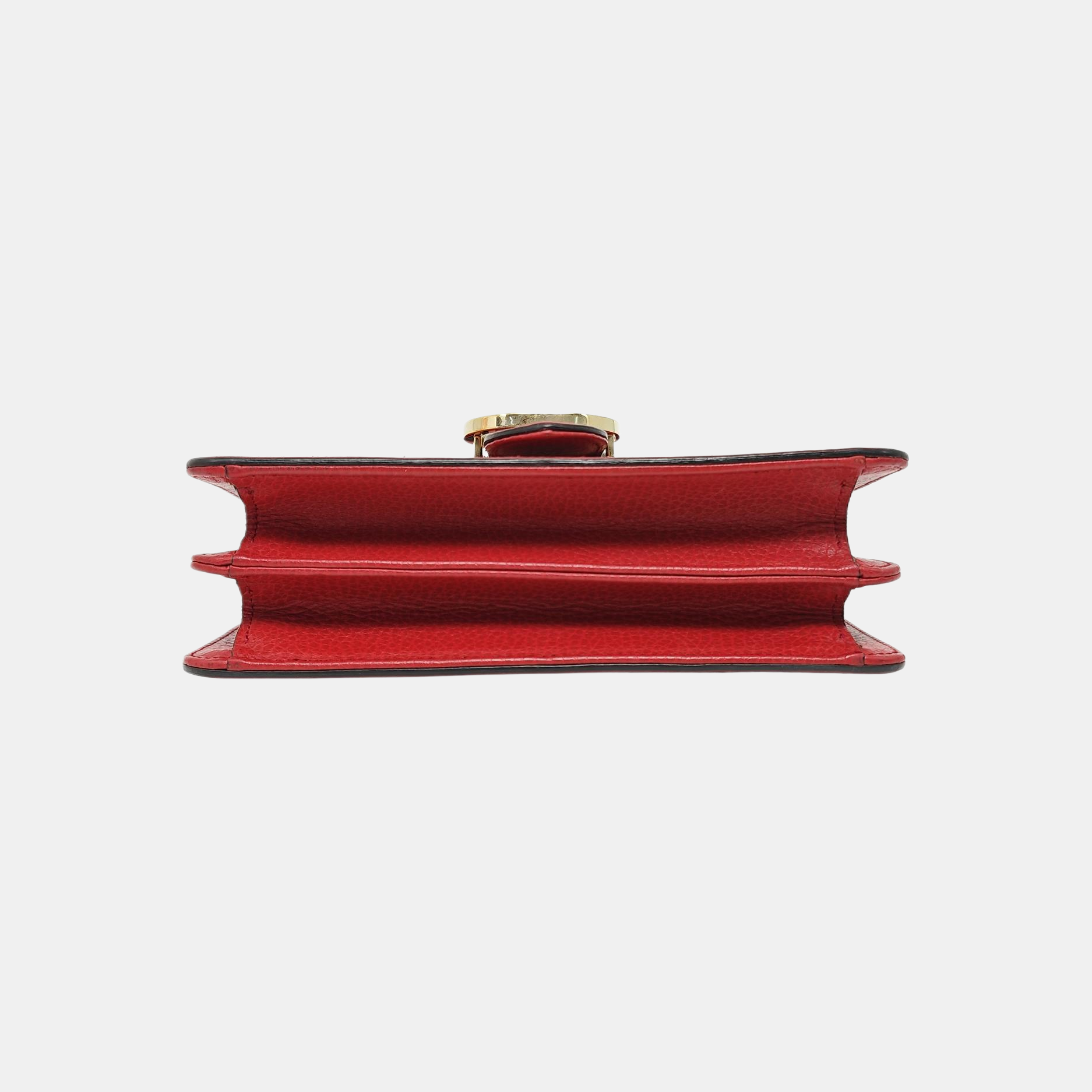 Interlocking G Small Calfskin Red