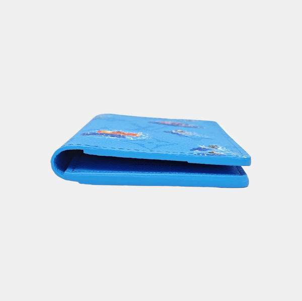 BRAZZA Coated Canvas Blue Card Holder