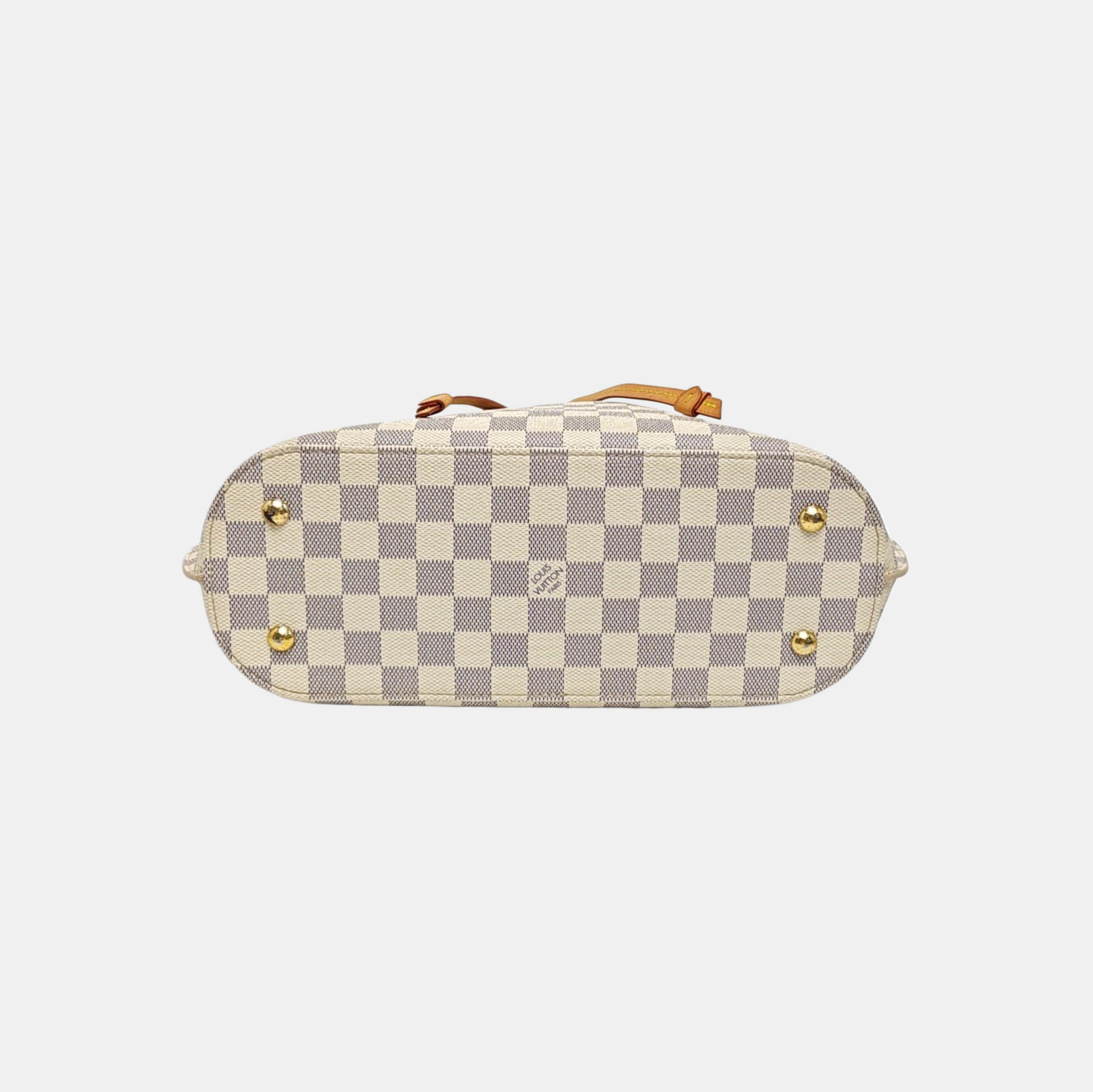 GIROLATA GM Damier Azur Coated Canvas White