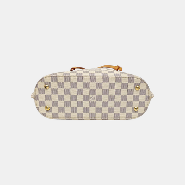 GIROLATA GM Damier Azur Coated Canvas White