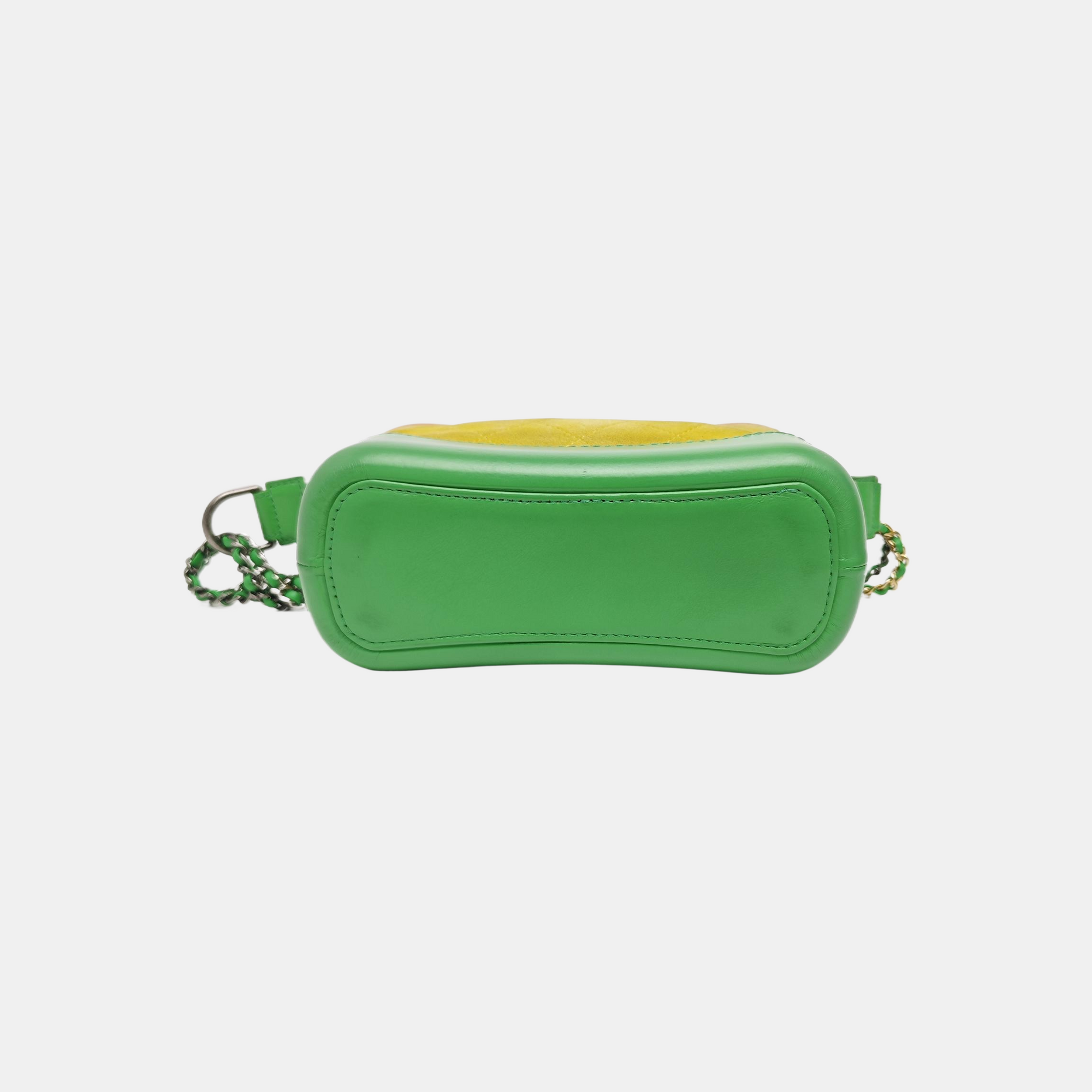 GABRIELLE Small Quilted Suede Yellow