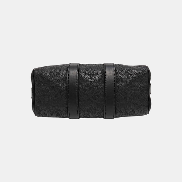 KEEPALL 25 Monogram Calfskin Black