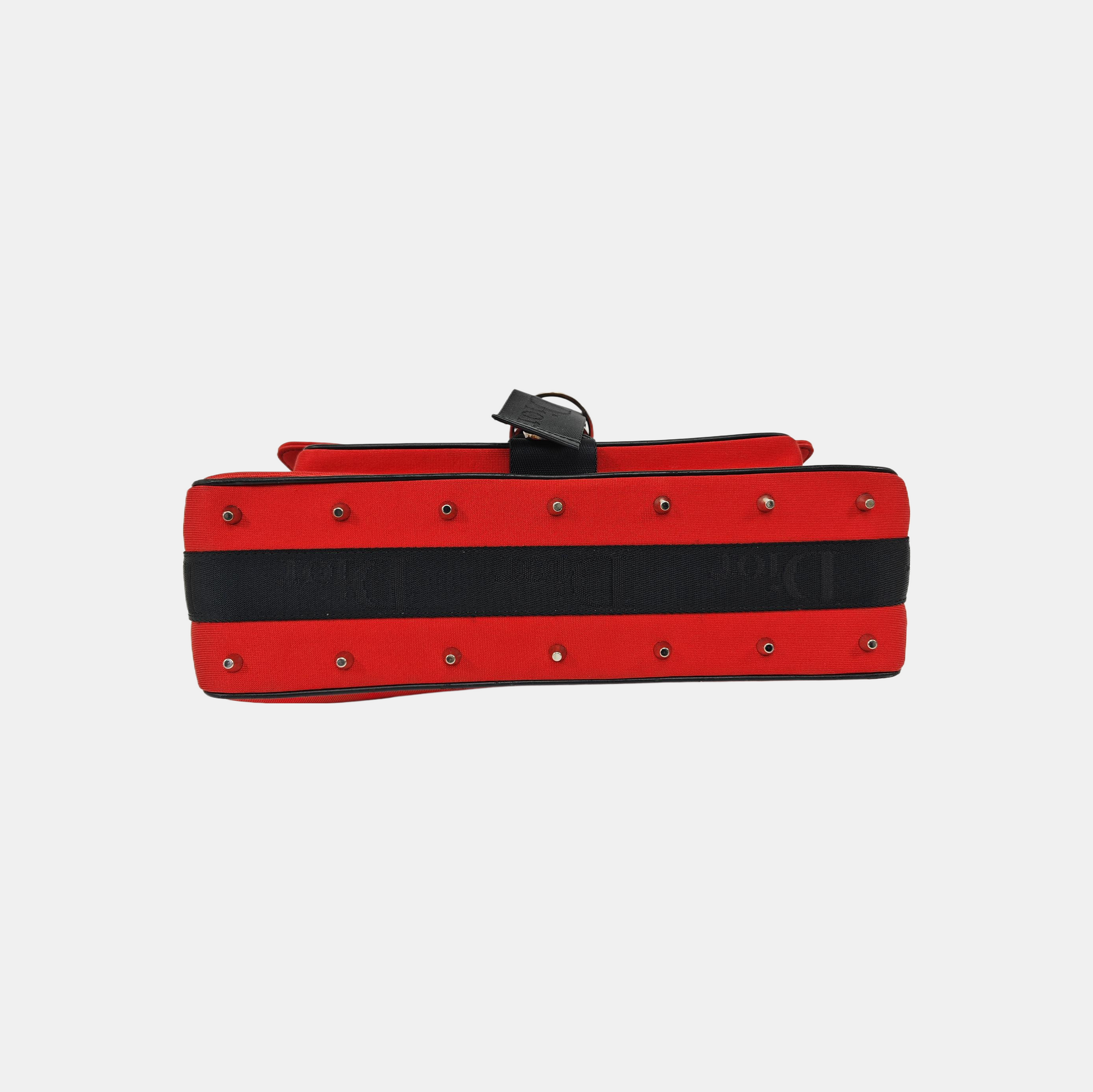 Fabric Top Handle Bag Red
