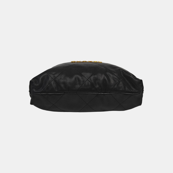 CHANEL 22 Medium Quilted Grained Calfskin Black