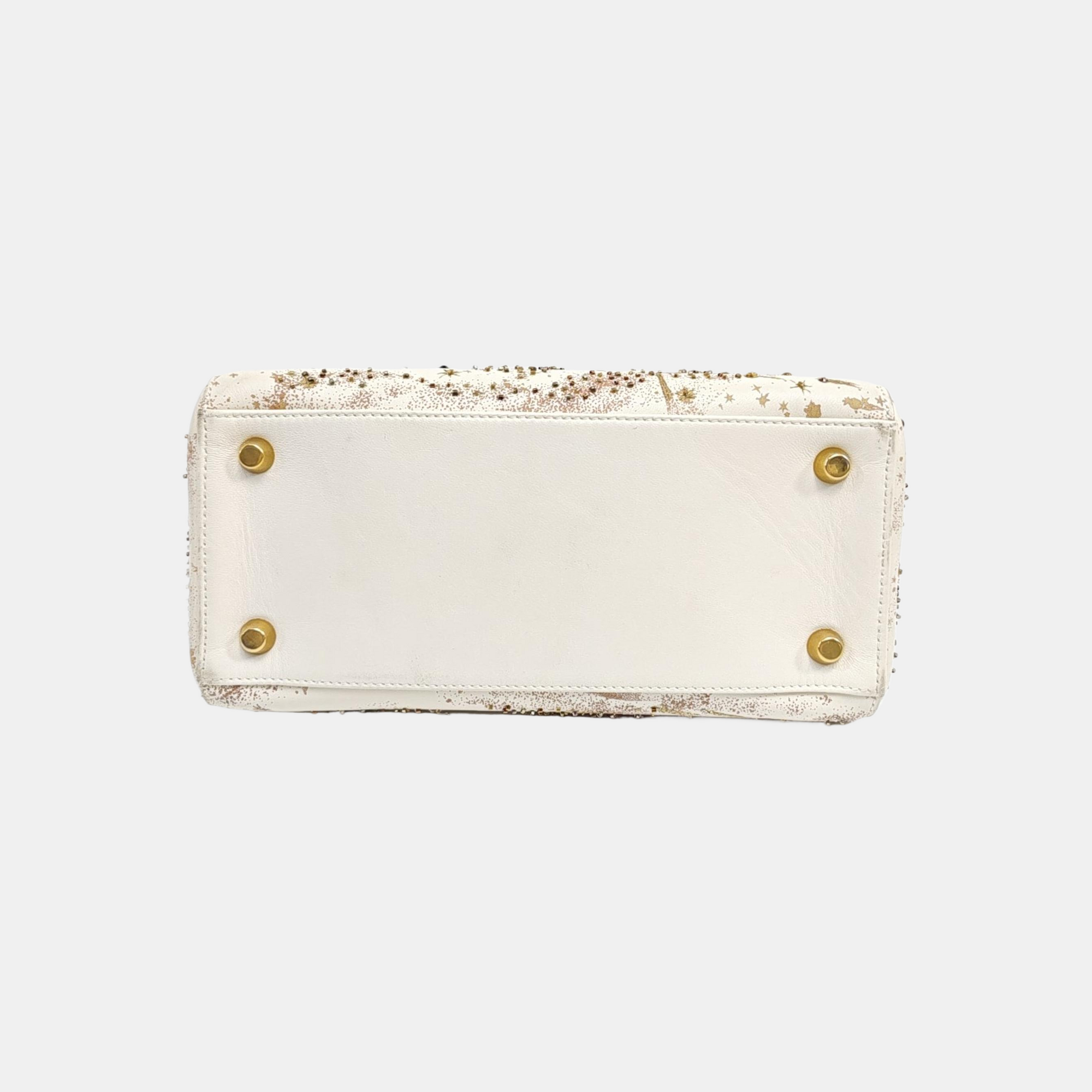 Lady Dior Medium Lambskin White