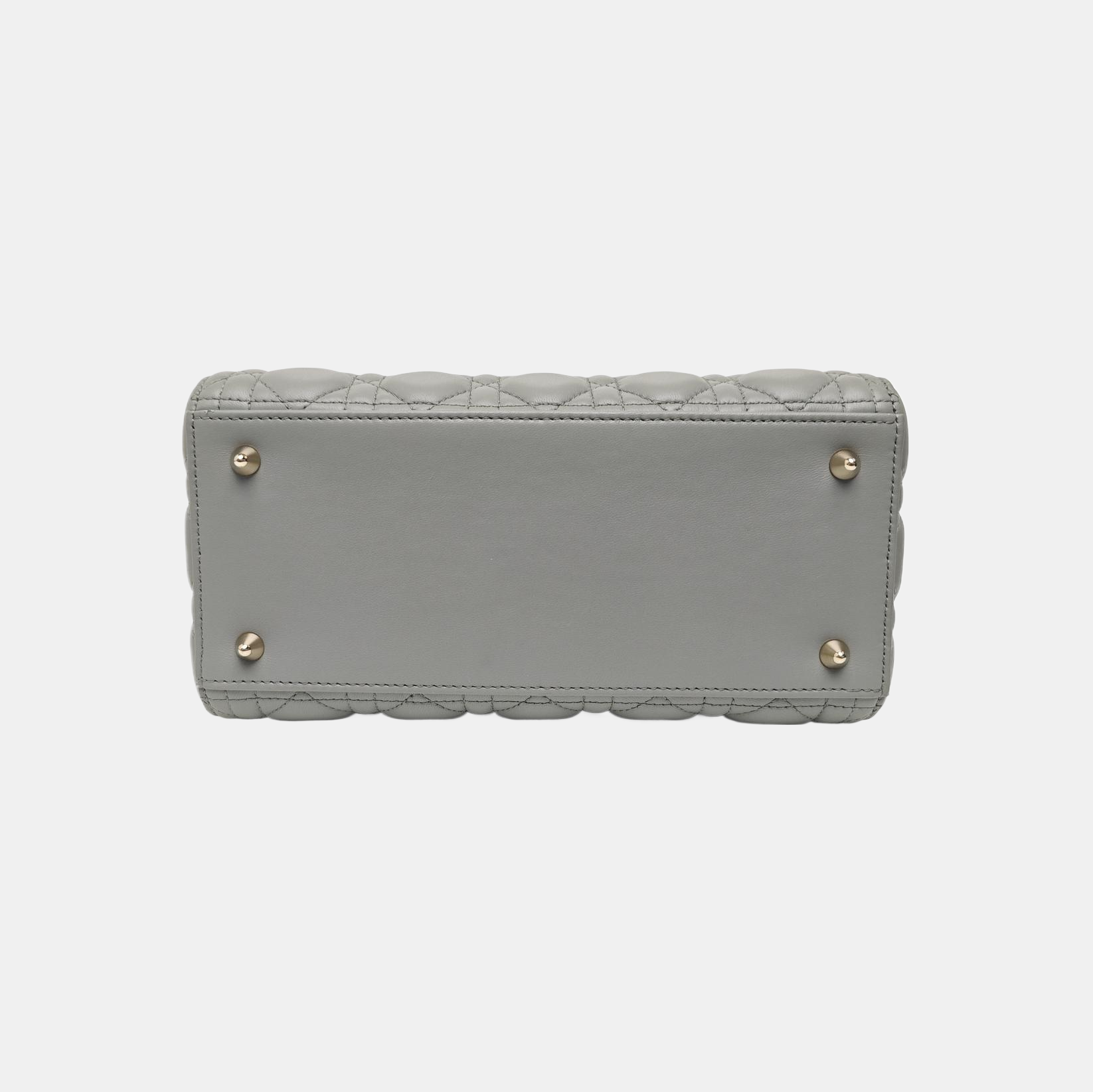 Lady Dior Medium Cannage Lambskin Gray