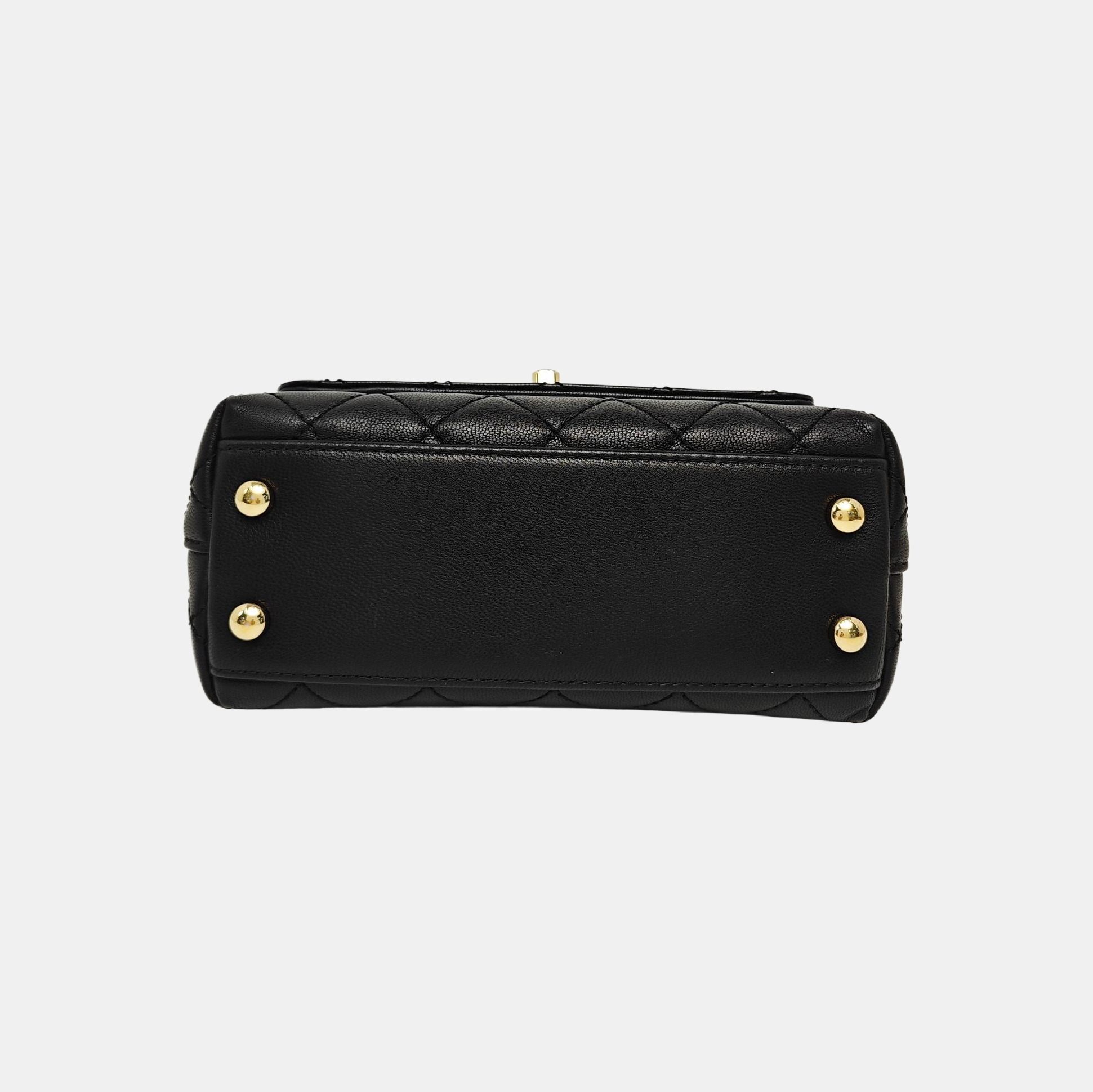 COCO HANDLE Mini Cordero Acolchado Negro
