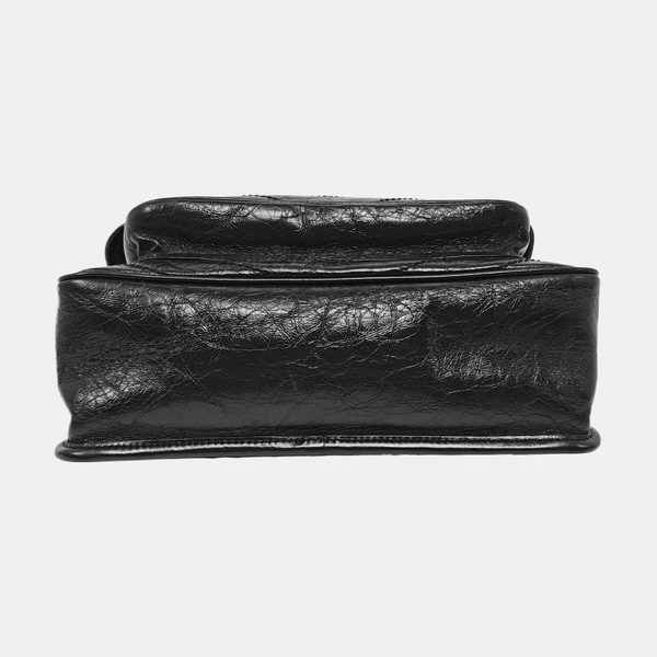 NIKI Medium Chevron Calfskin Black