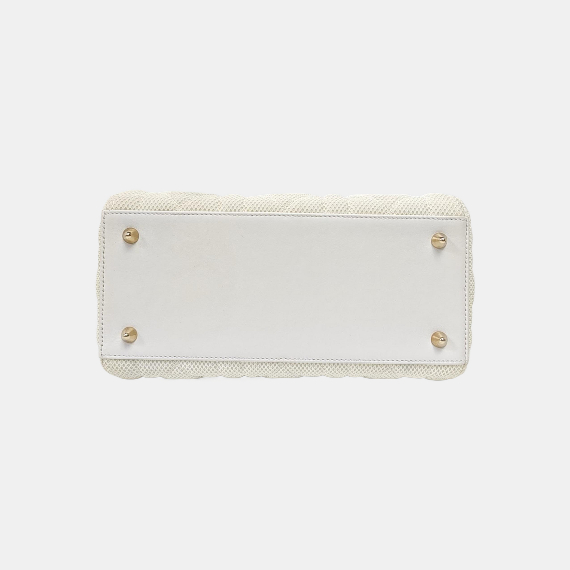 Lady D-Lite Mediano Tejido Acolchado Blanco