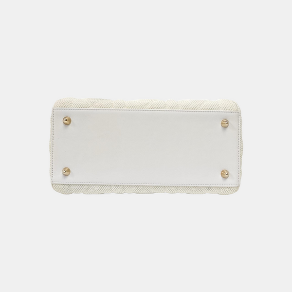 Lady D-Lite Mediano Tejido Acolchado Blanco