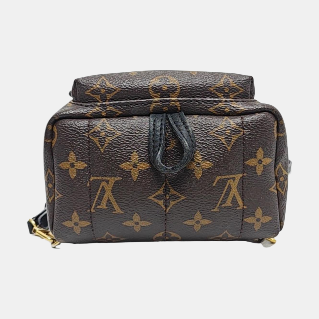 Authenticated pre-owned  PALM SPRINGS Mini Monogram Coated Canvas Brown - Backpack at Looply