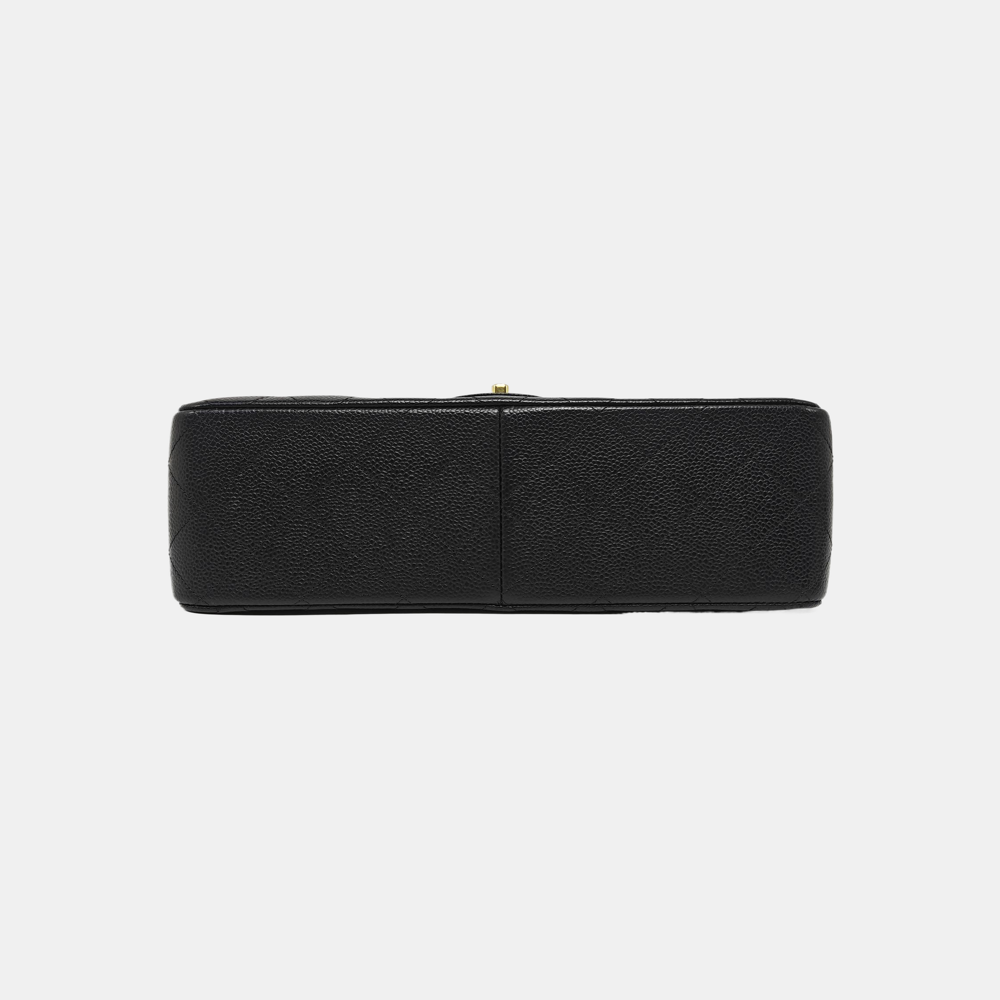CLASSIC FLAP Jumbo Quilted Grained Calfskin Black