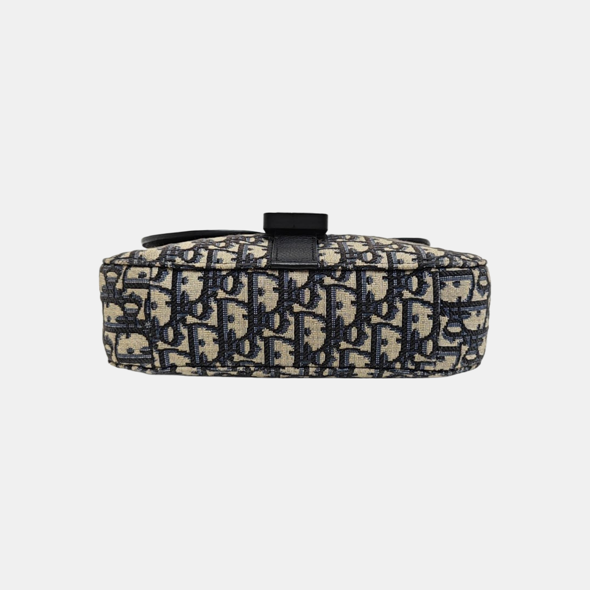 Saddle Mini Lona Monograma Negro