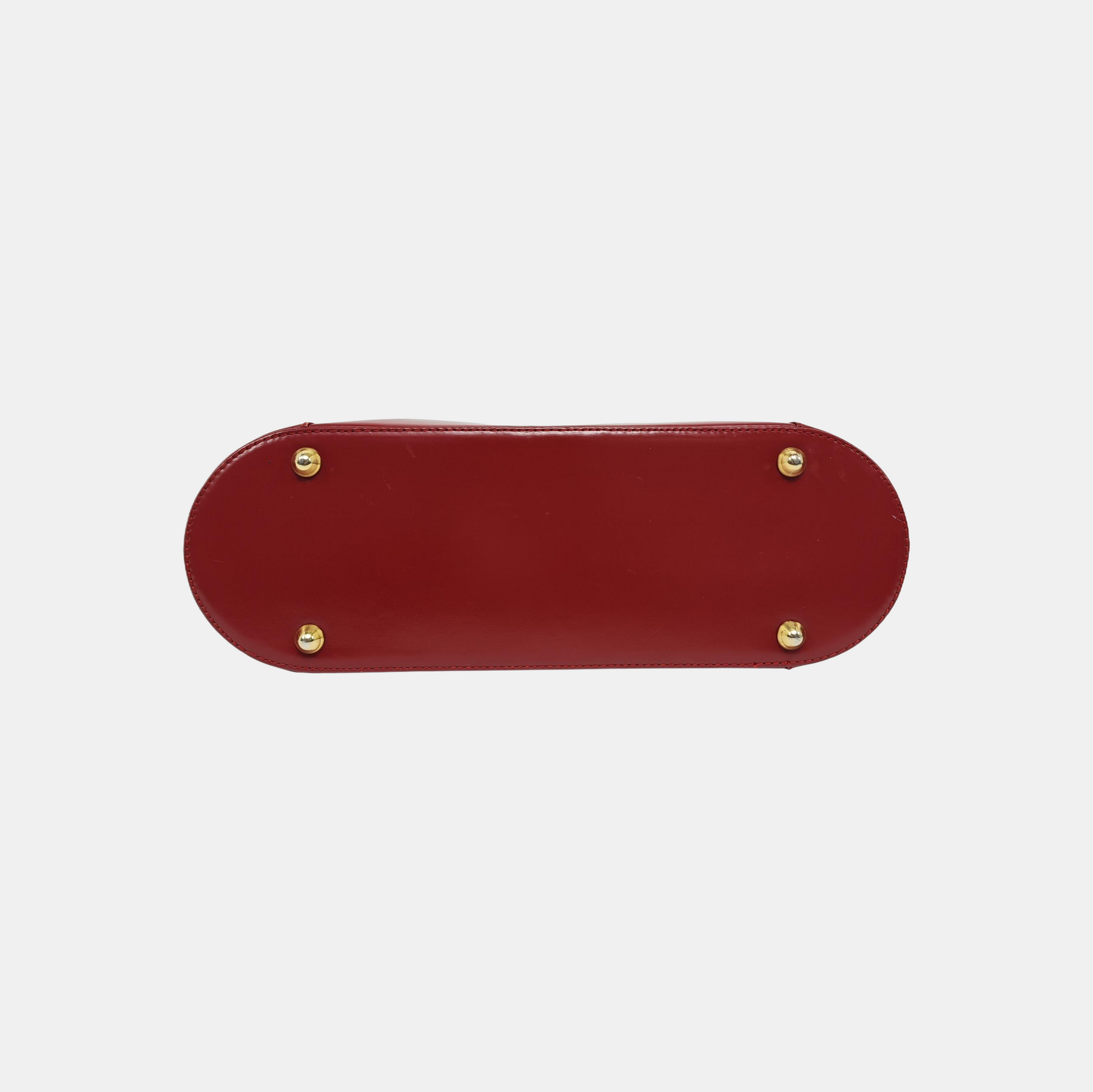 Calfskin Top Handle Bag Red