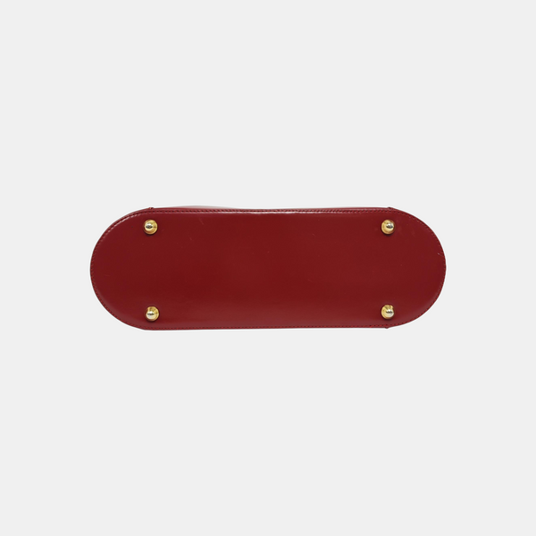 Calfskin Top Handle Bag Red
