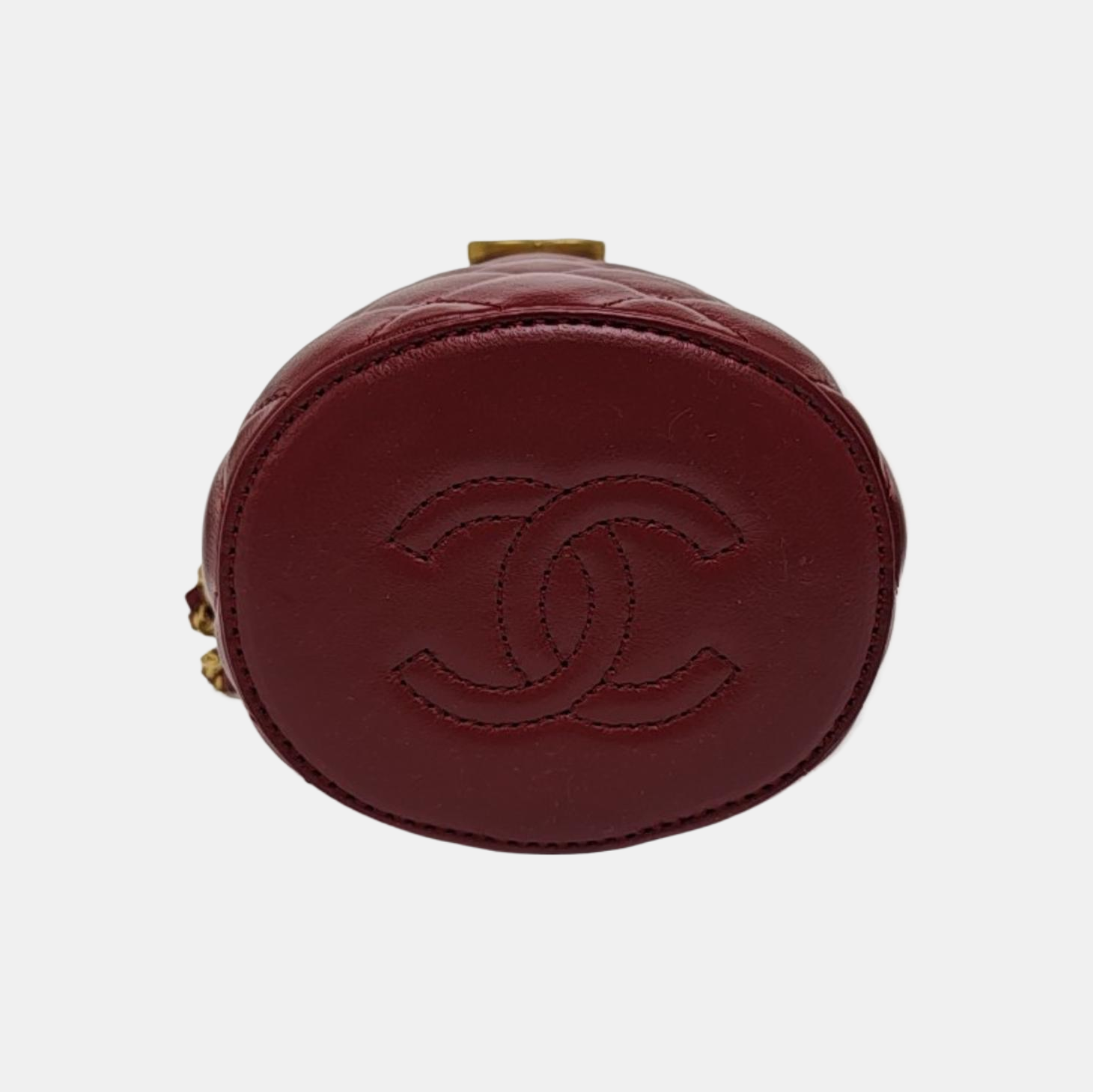 CROWN BOX VANITY Quilted Lambskin Red