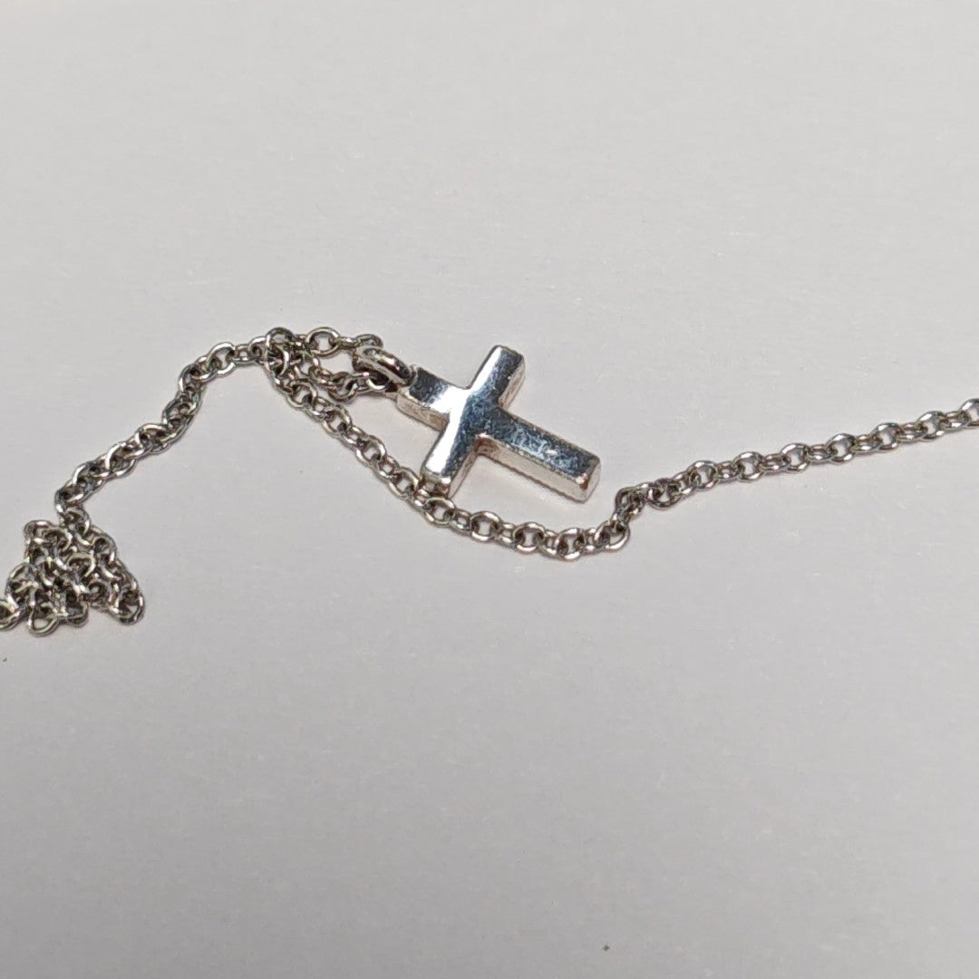18k White Gold Silver Necklace