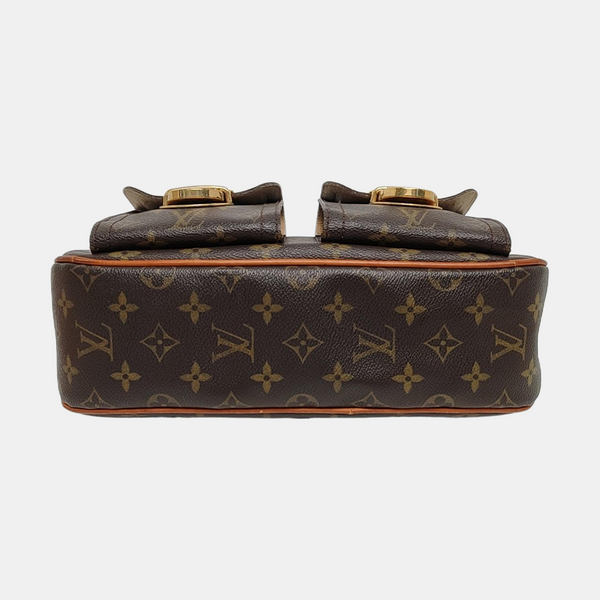 HUDSON MM Monogram Coated Canvas Brown