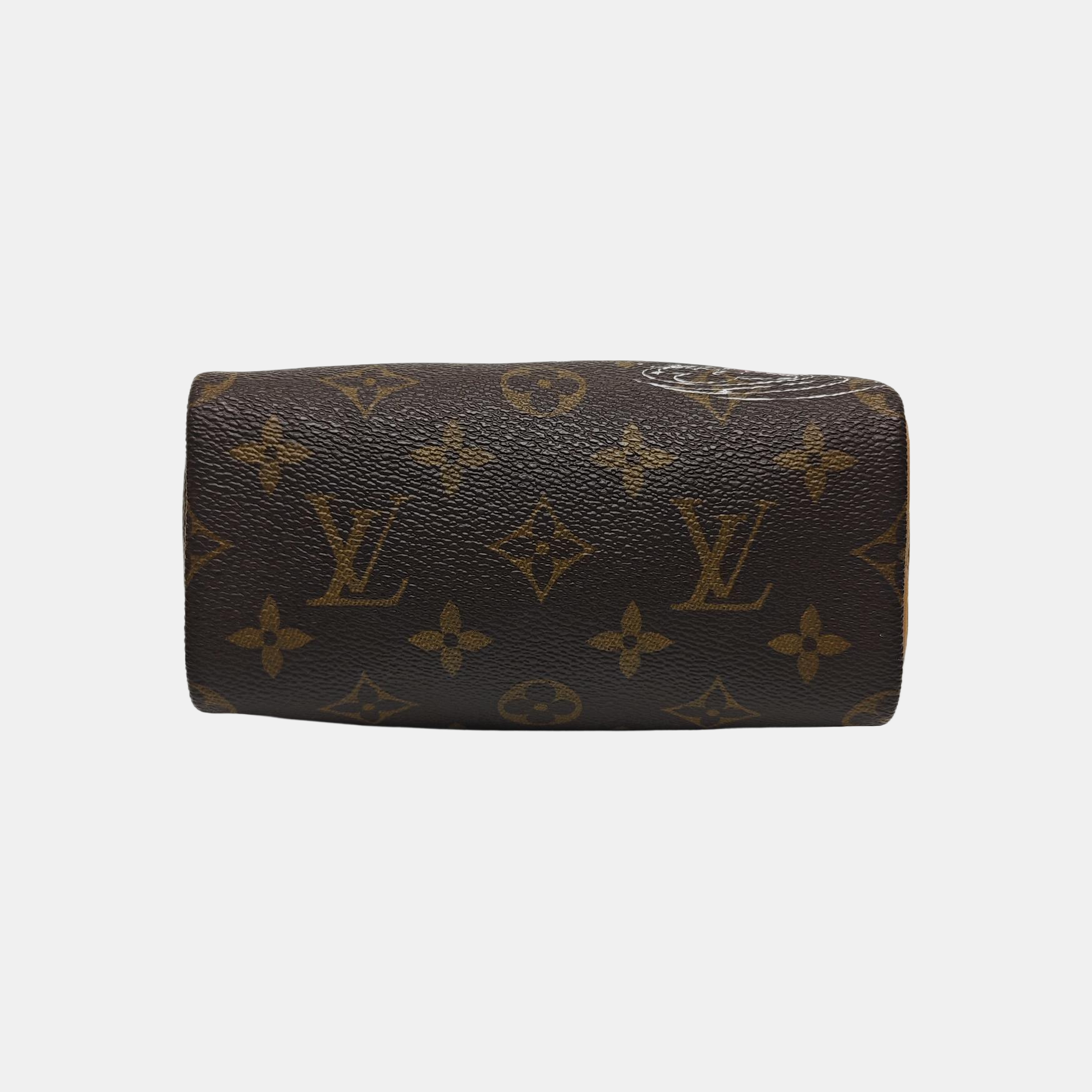 SPEEDY Nano Monogram Coated Canvas Brown