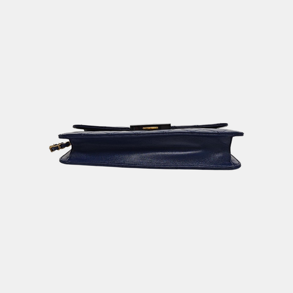 BEAUTY LOCK Quilted Calfskin Blue