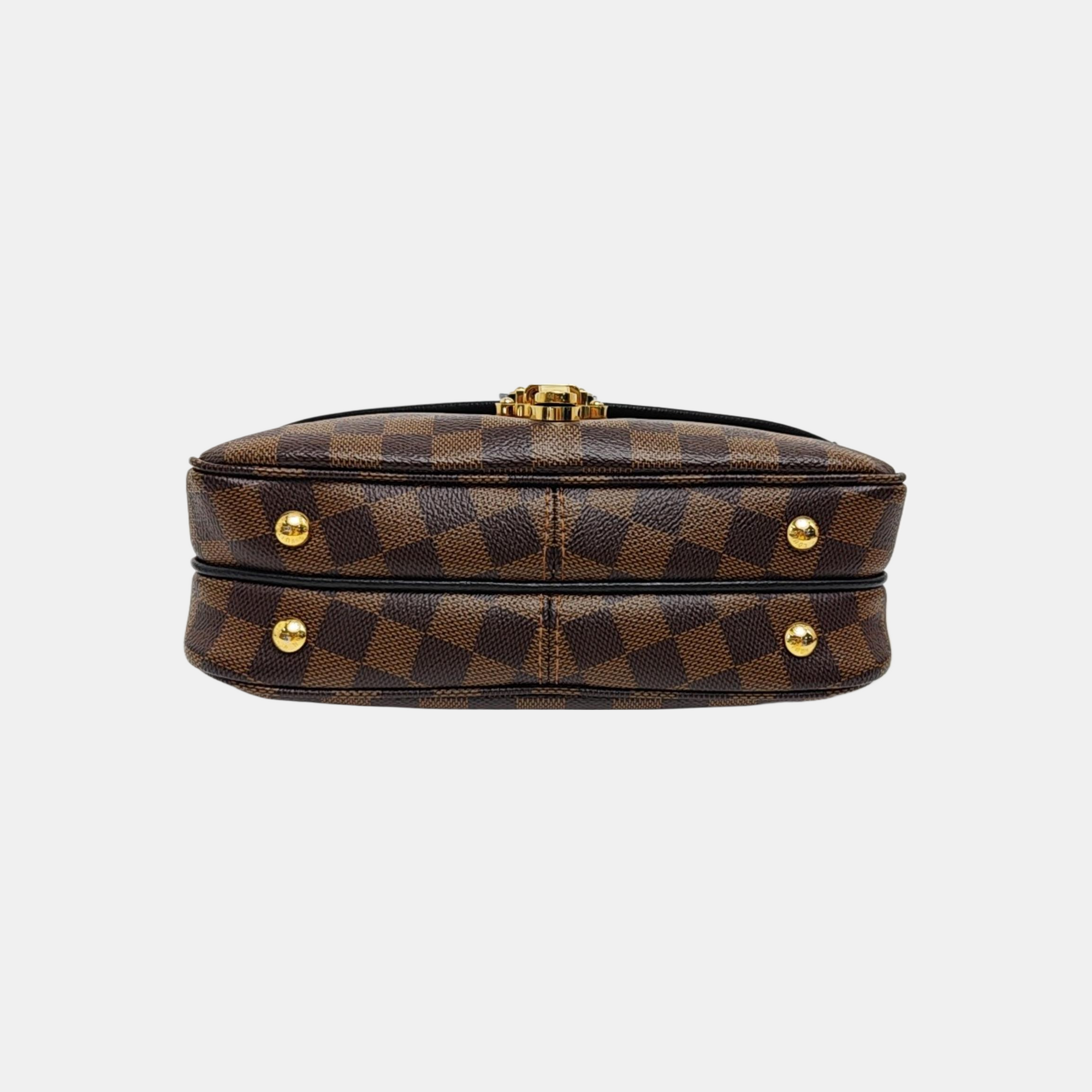 CLAPTON Damier Ebene Coated Canvas Brown