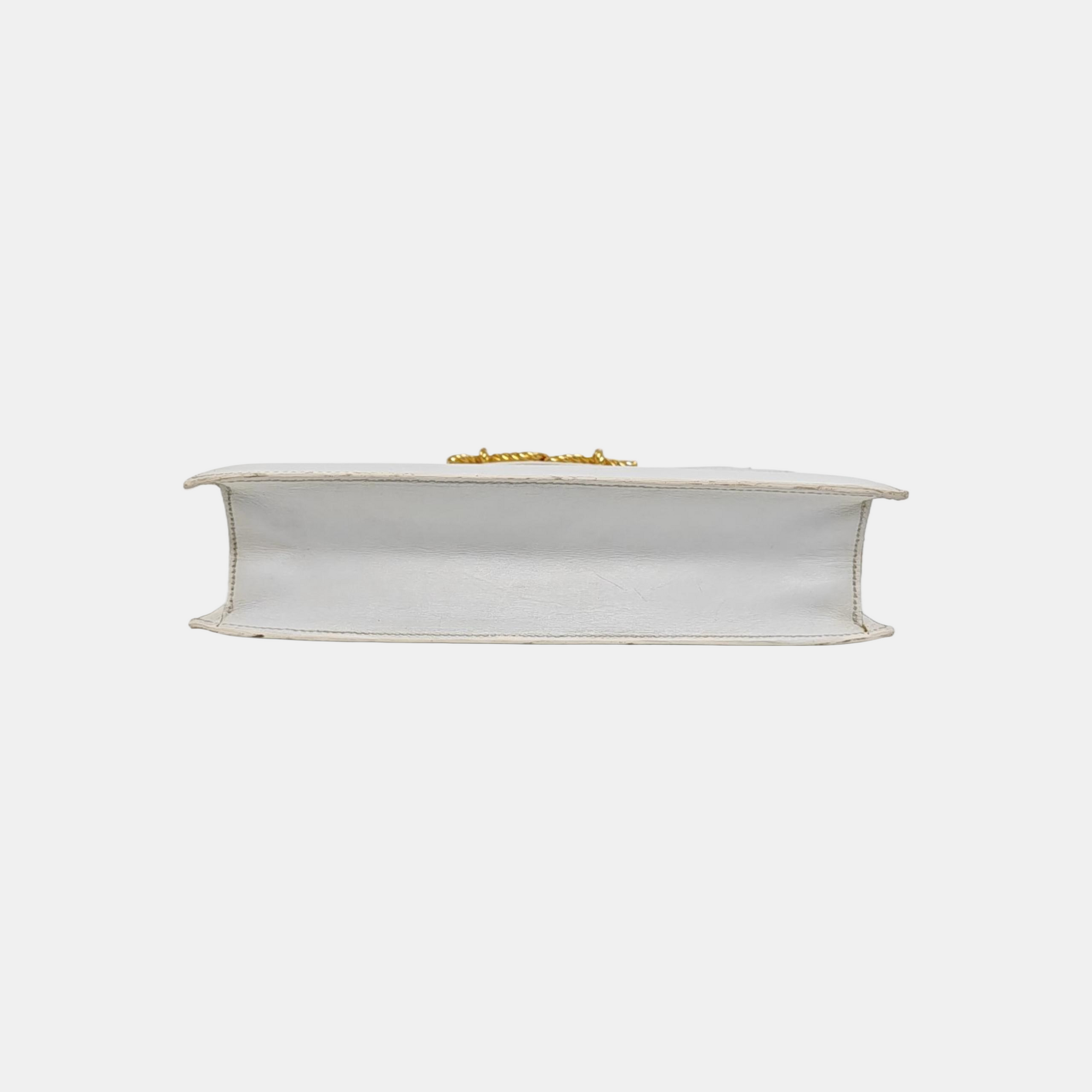 Calfskin Shoulder Bag White
